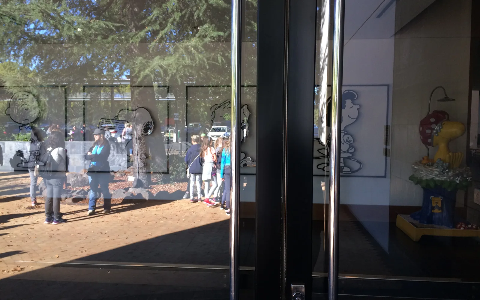 The front entrance of the Charles M. Schulz Museum and Research Center in Santa Rosa, California