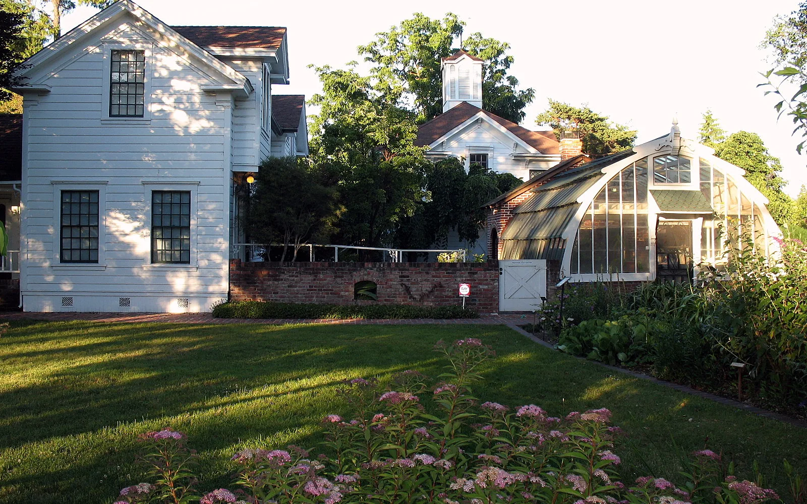 The historic Luther Burbank Home with its Victorian-era architecture and surrounding gardens in Santa Rosa